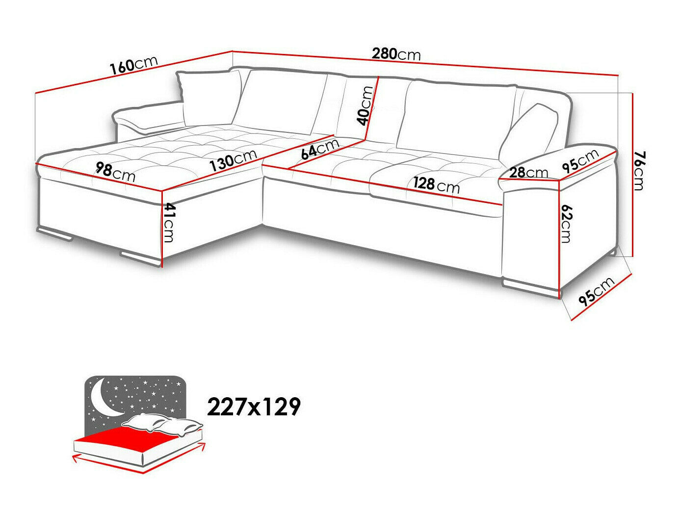 Hjørnesofa Comfivo 107