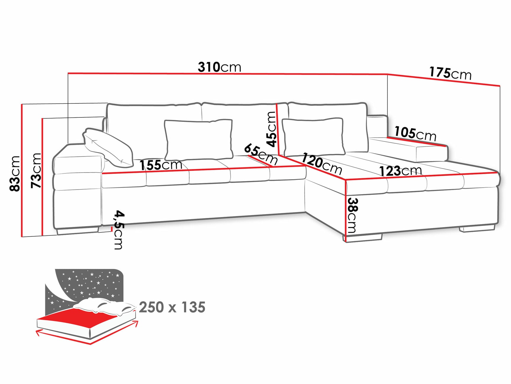 Hjørnesofa Comfivo 169