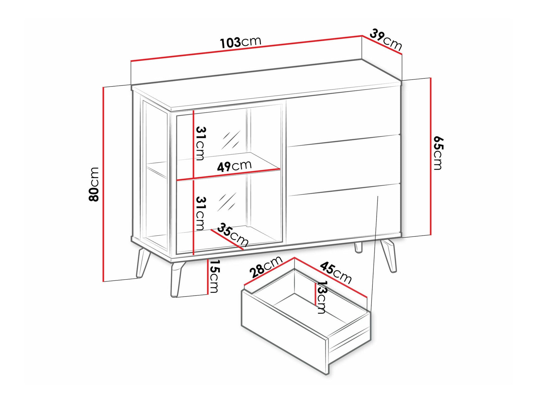 Display cabinet Lima AF100
