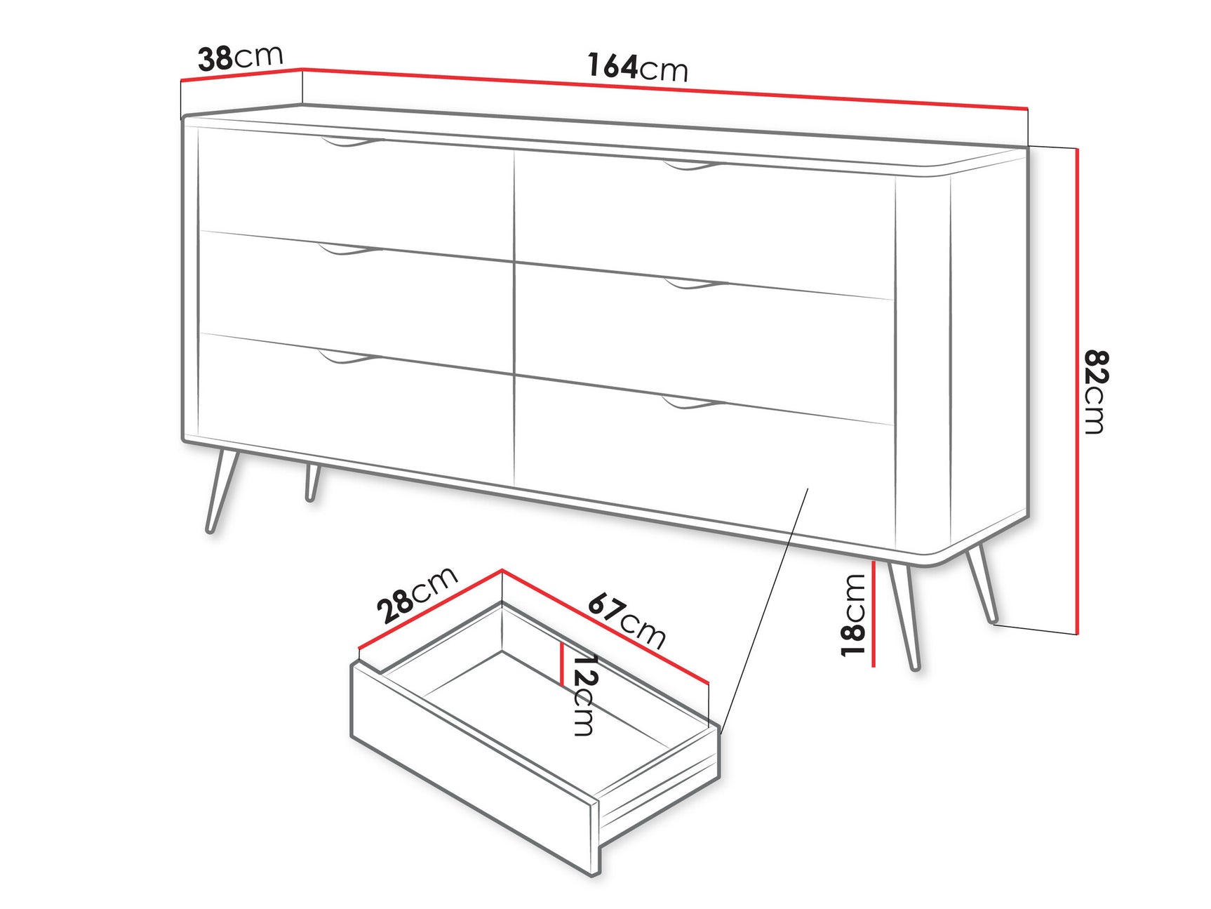 Chest of drawers Kingston AC102