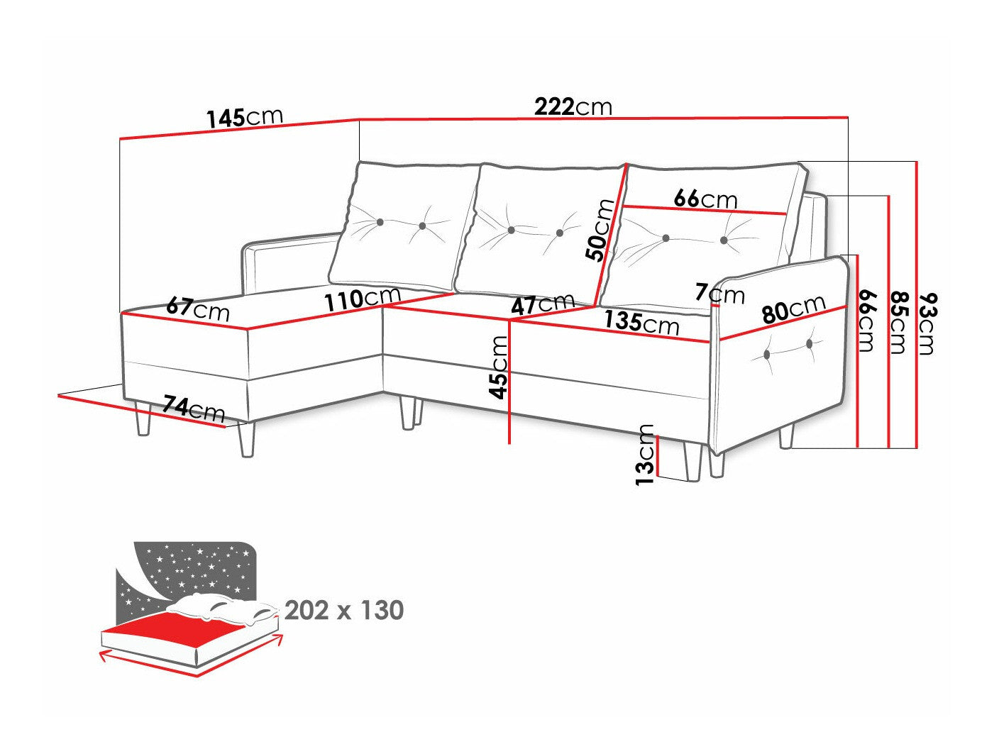 Hjørnesofa Muncie 101