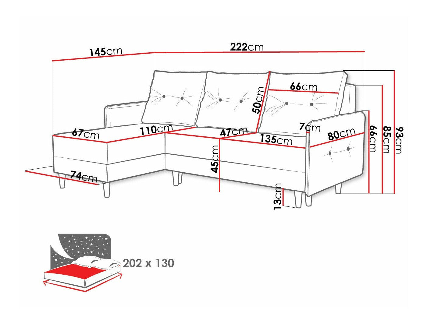 Hjørnesofa Muncie 101