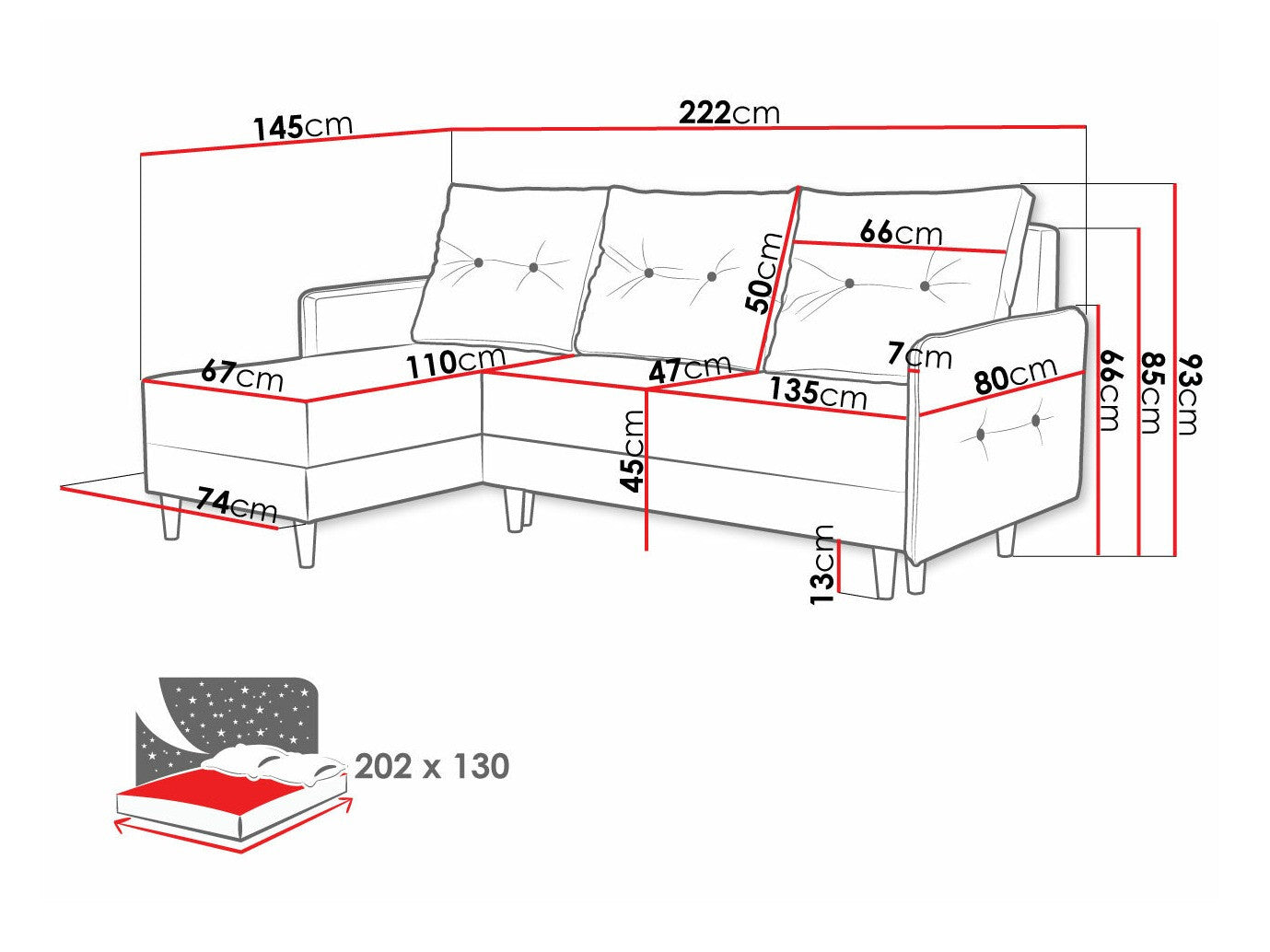 Hjørnesofa Muncie 101