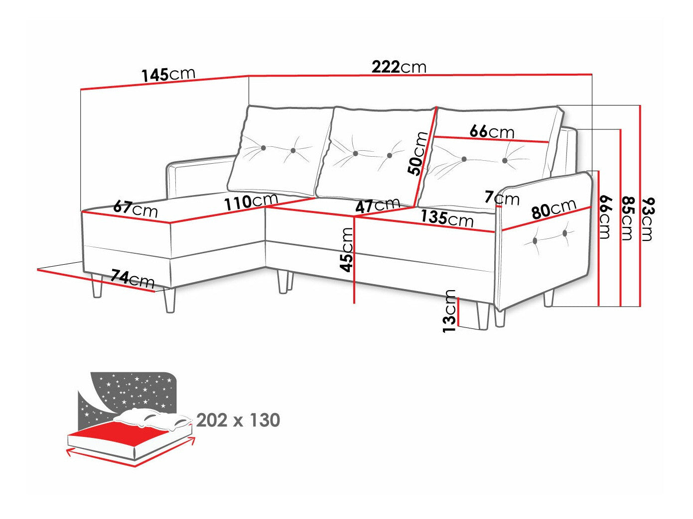 Hjørnesofa Muncie 101