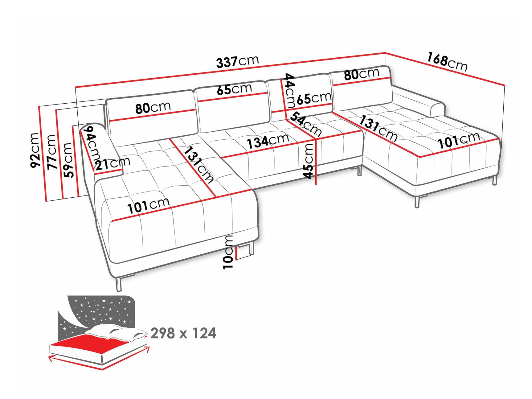 Hjørnesofa Stonecrest 101