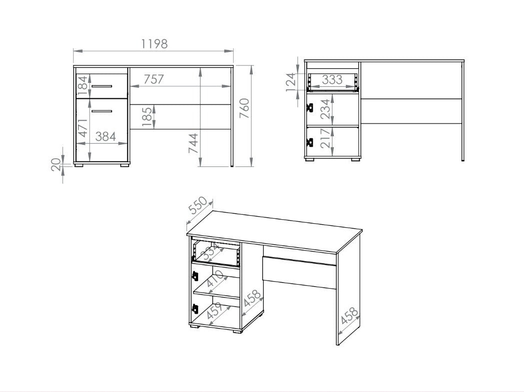 Skrivebord Calvere 107