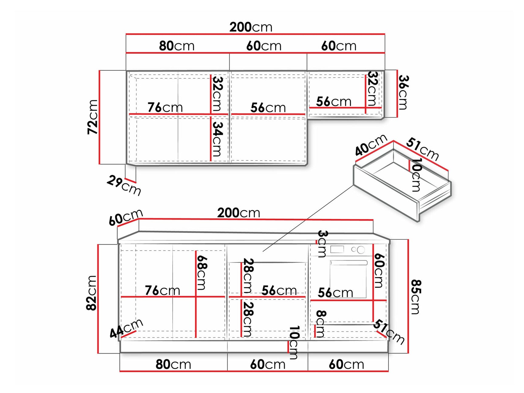 Køkkensæt Trenton 181