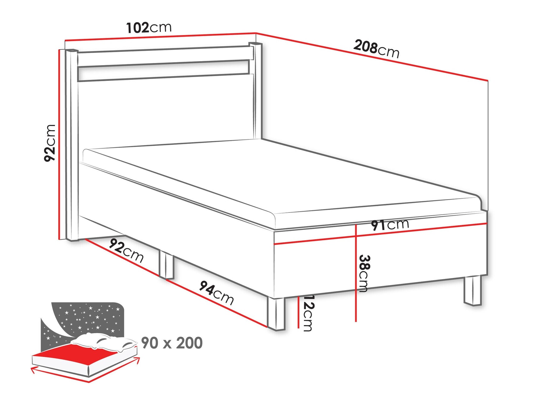 Bed Parma F108