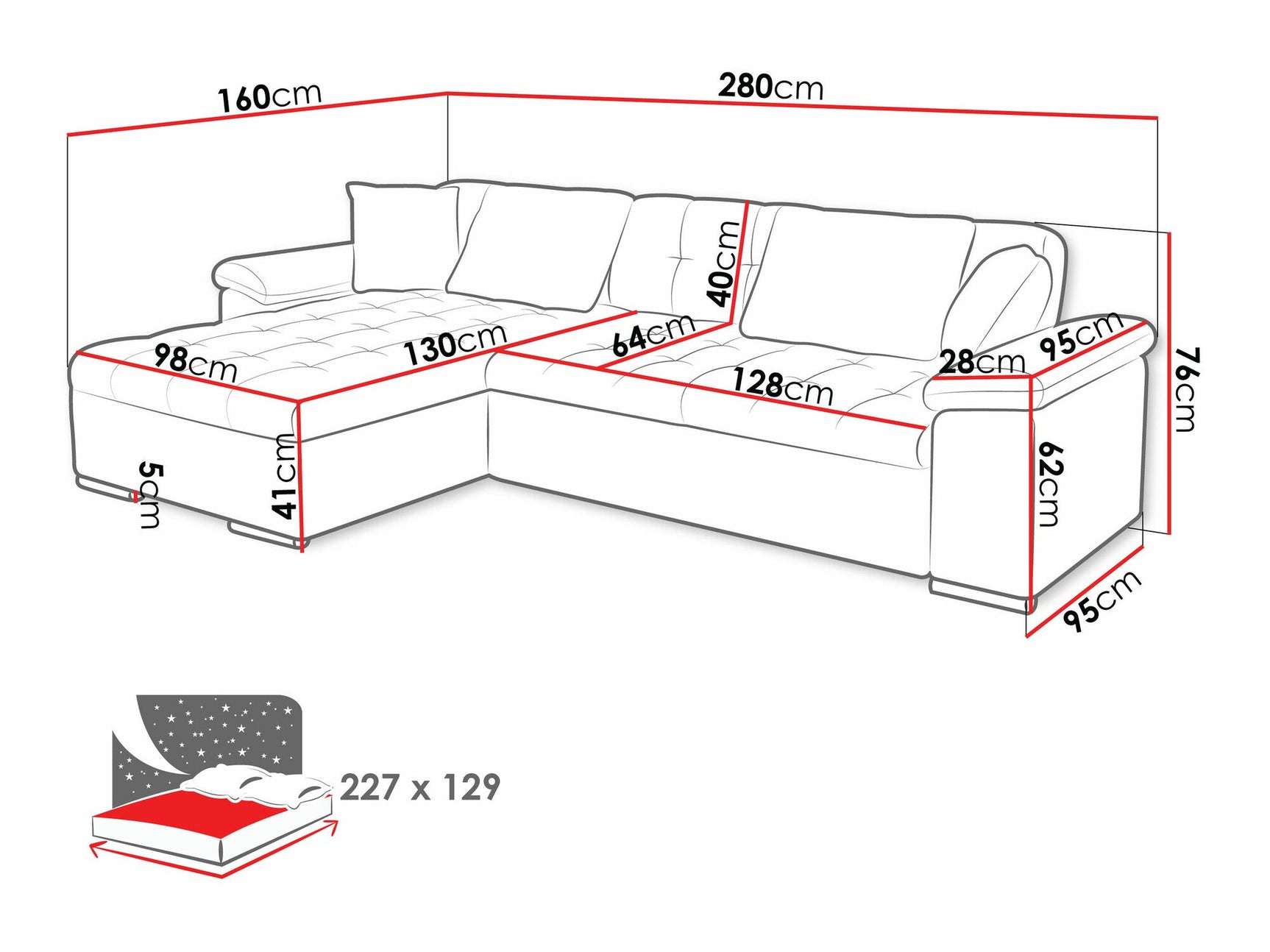 Hjørnesofa Comfivo 181