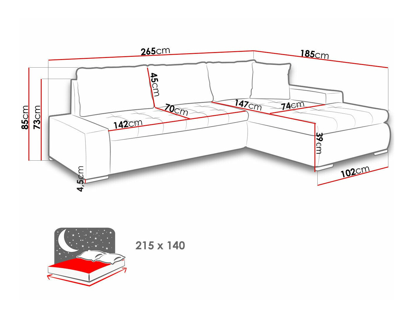 Hjørnesofa Comfivo 171
