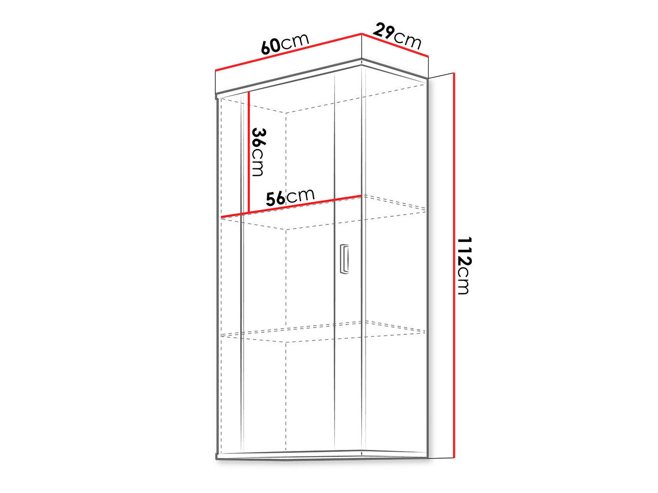 Wall mounted display cabinet Charlotte E103