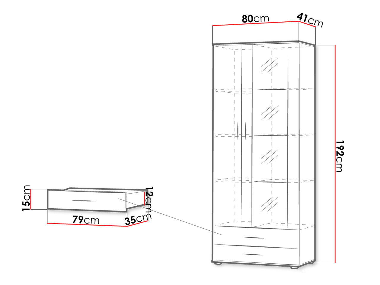 Display cabinet Charlotte E105