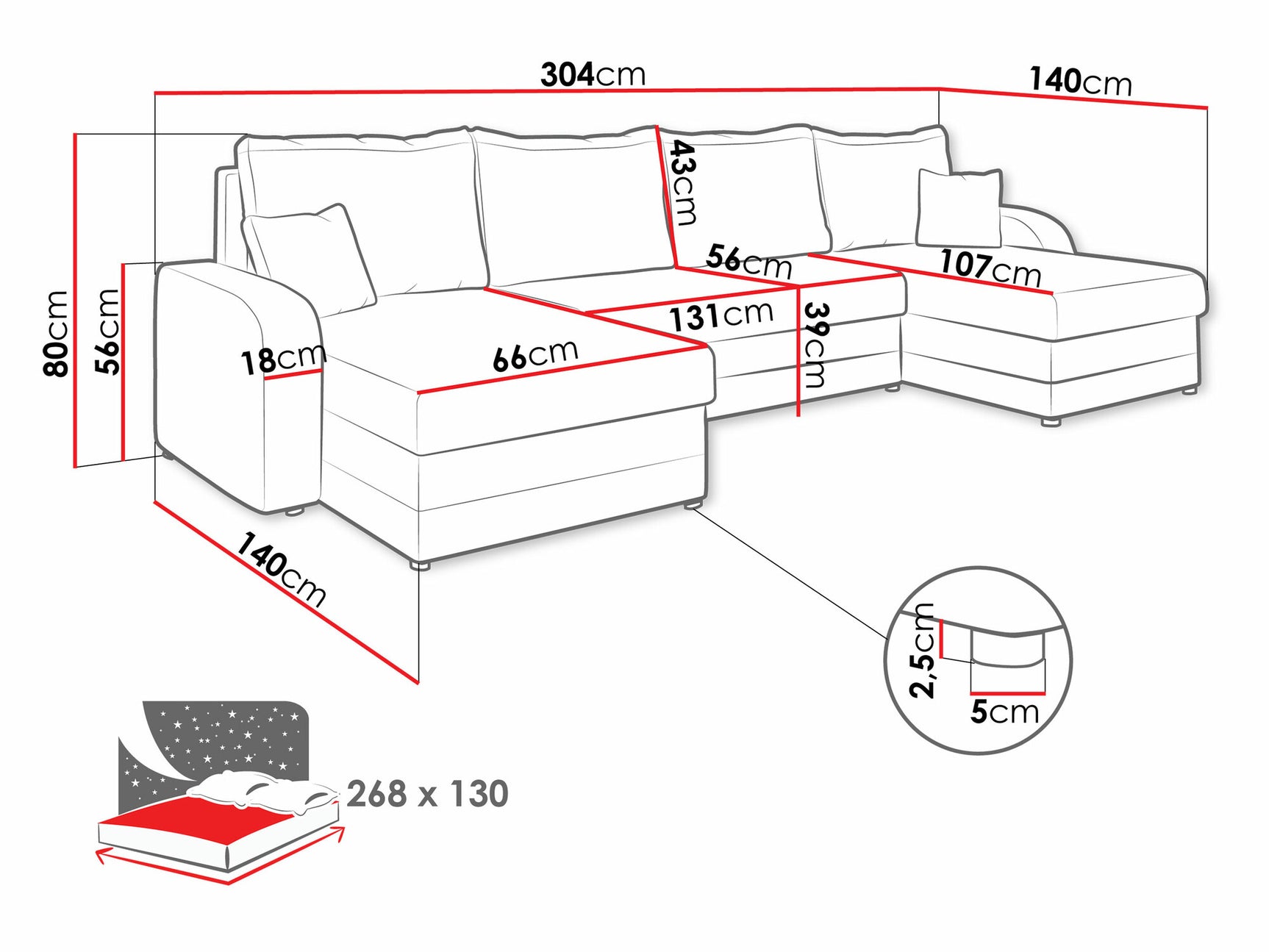 Hjørnesofa Comfivo 233