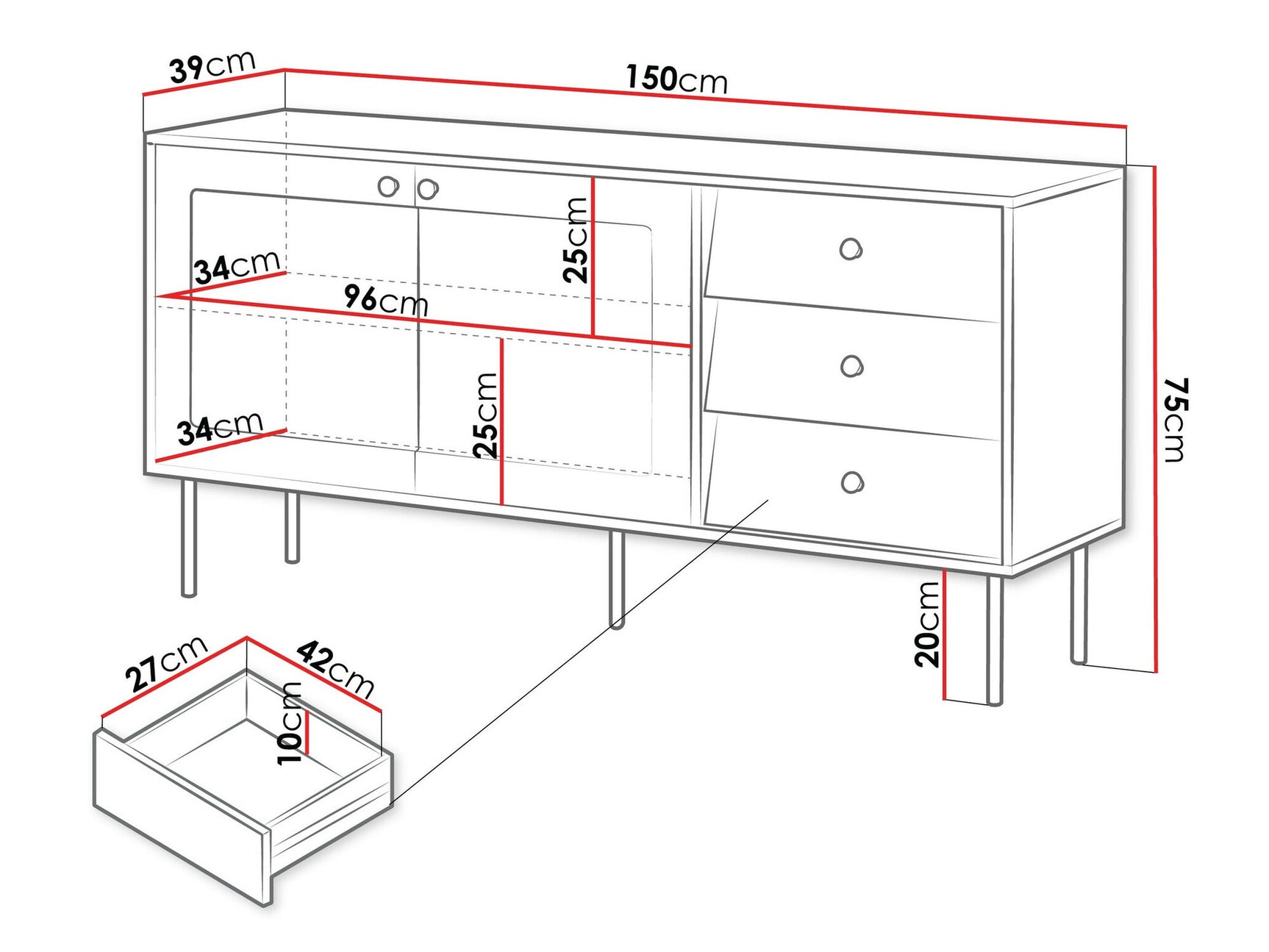 Display cabinet Charlotte AB101
