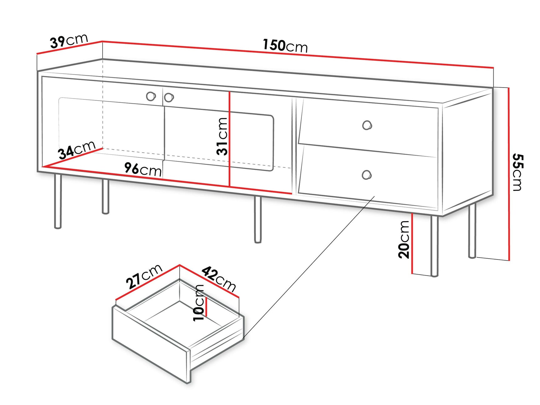 TV stand Charlotte AB102