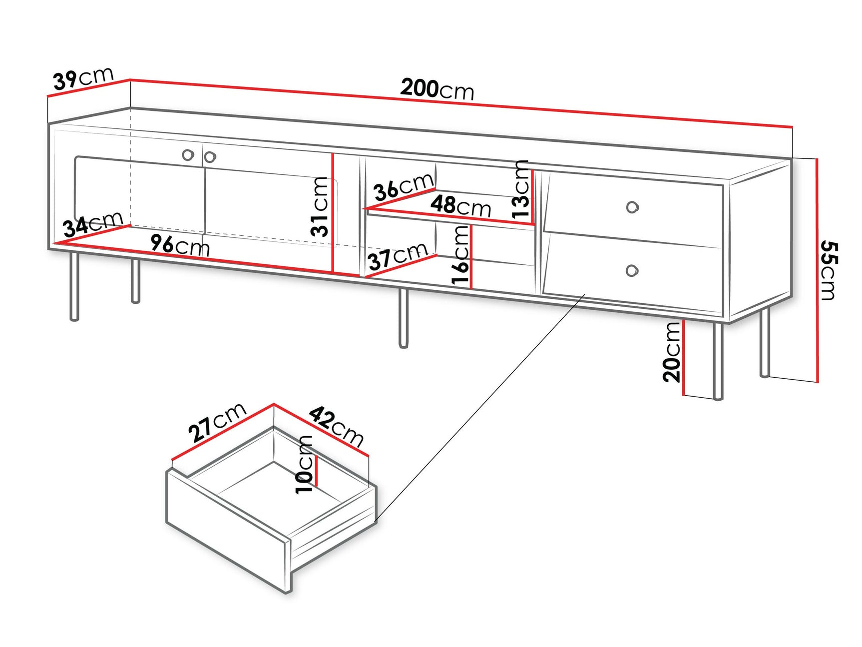 TV stand Charlotte AB103