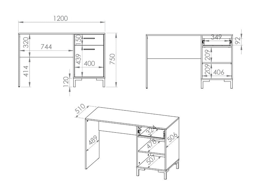 Skrivebord Larnolo 134