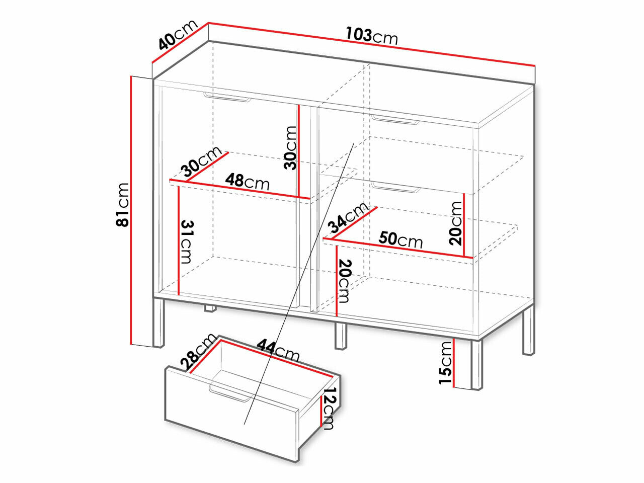 Chest of drawers Kingston S103