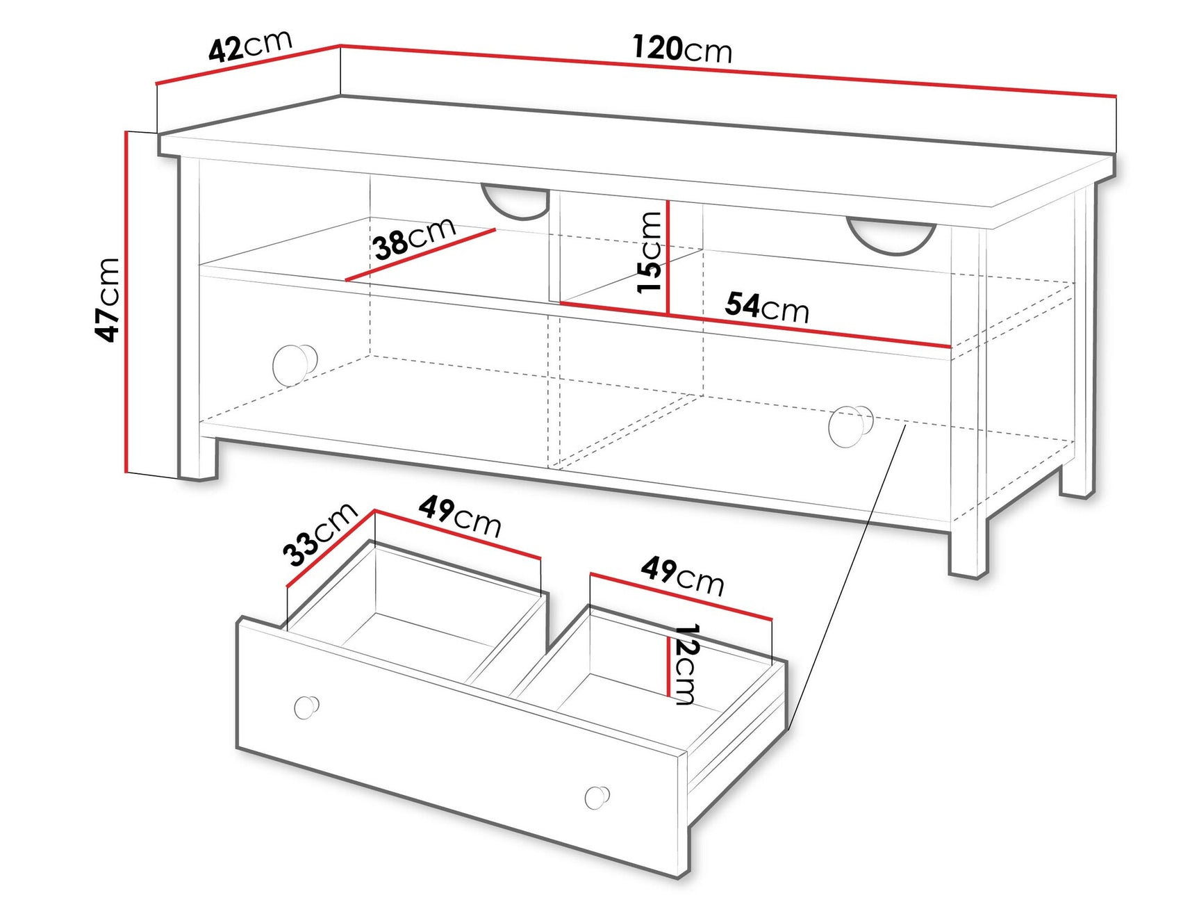 TV-bord Fresno 109