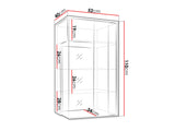 Wall mounted display cabinet Nashville B106