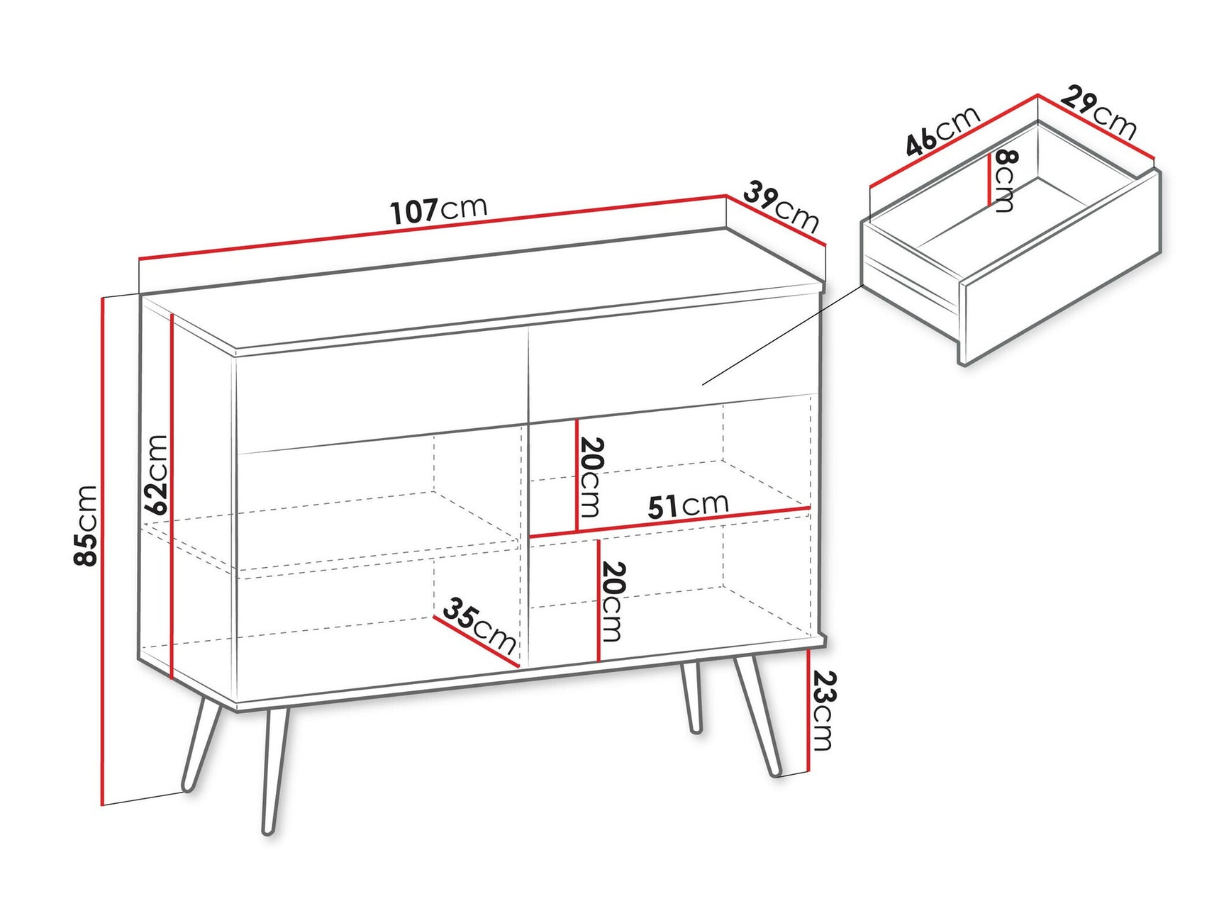 Chest of drawers Lima AG105