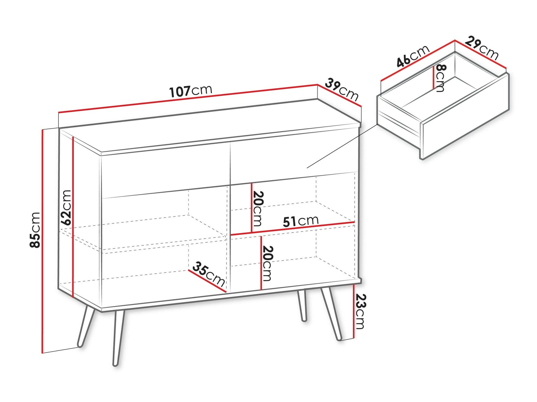 Chest of drawers Lima AG105