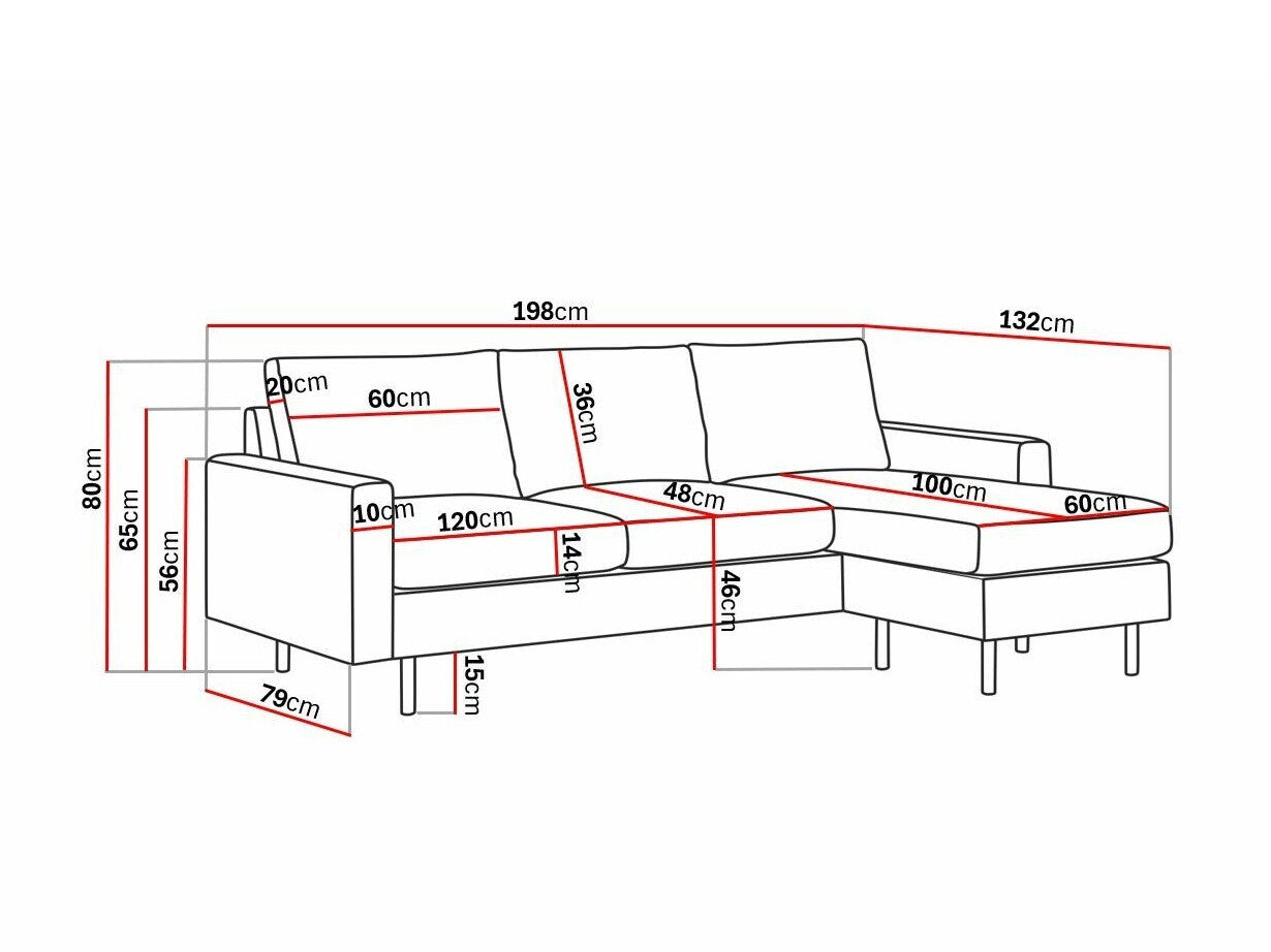 Hjørnesofa Dortesa 120