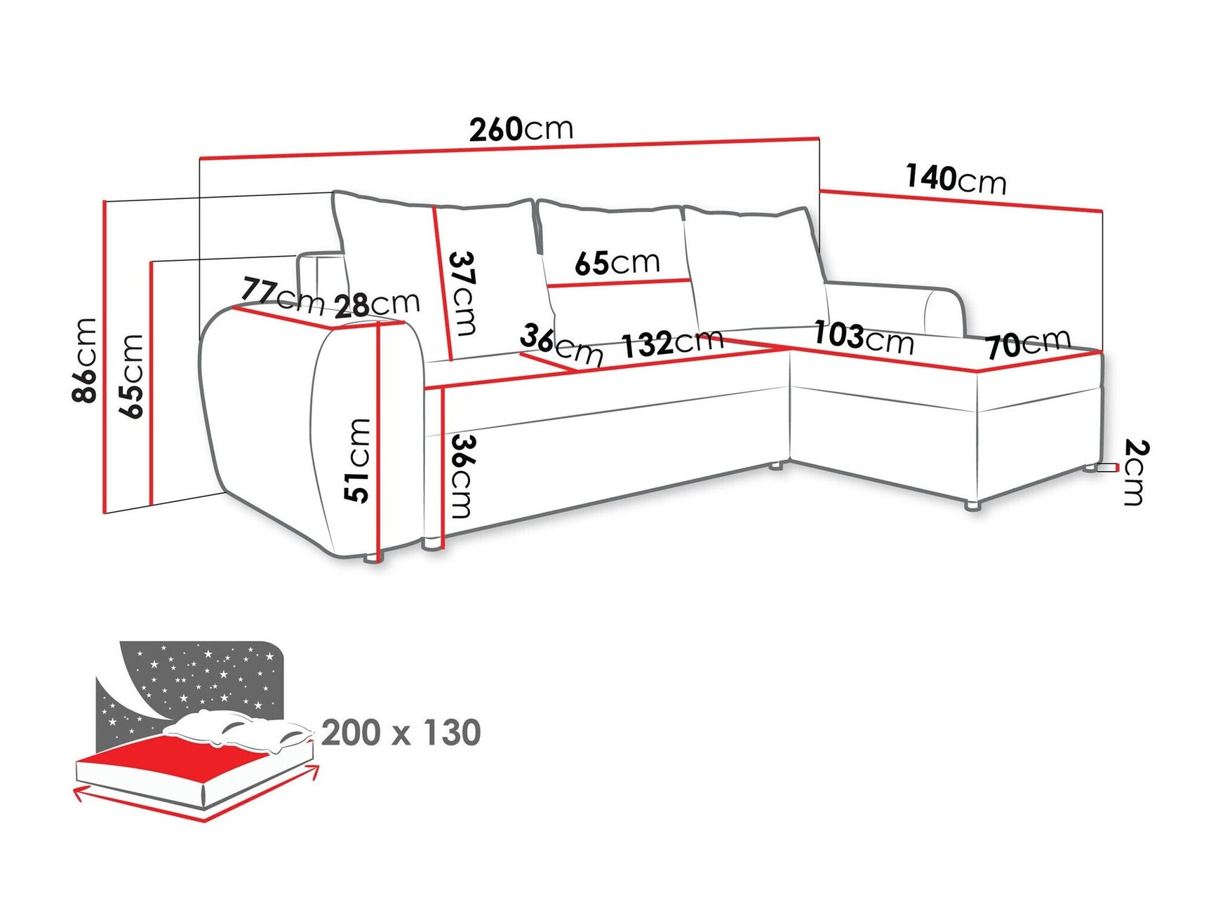 Hjørnesofa Memphis 148