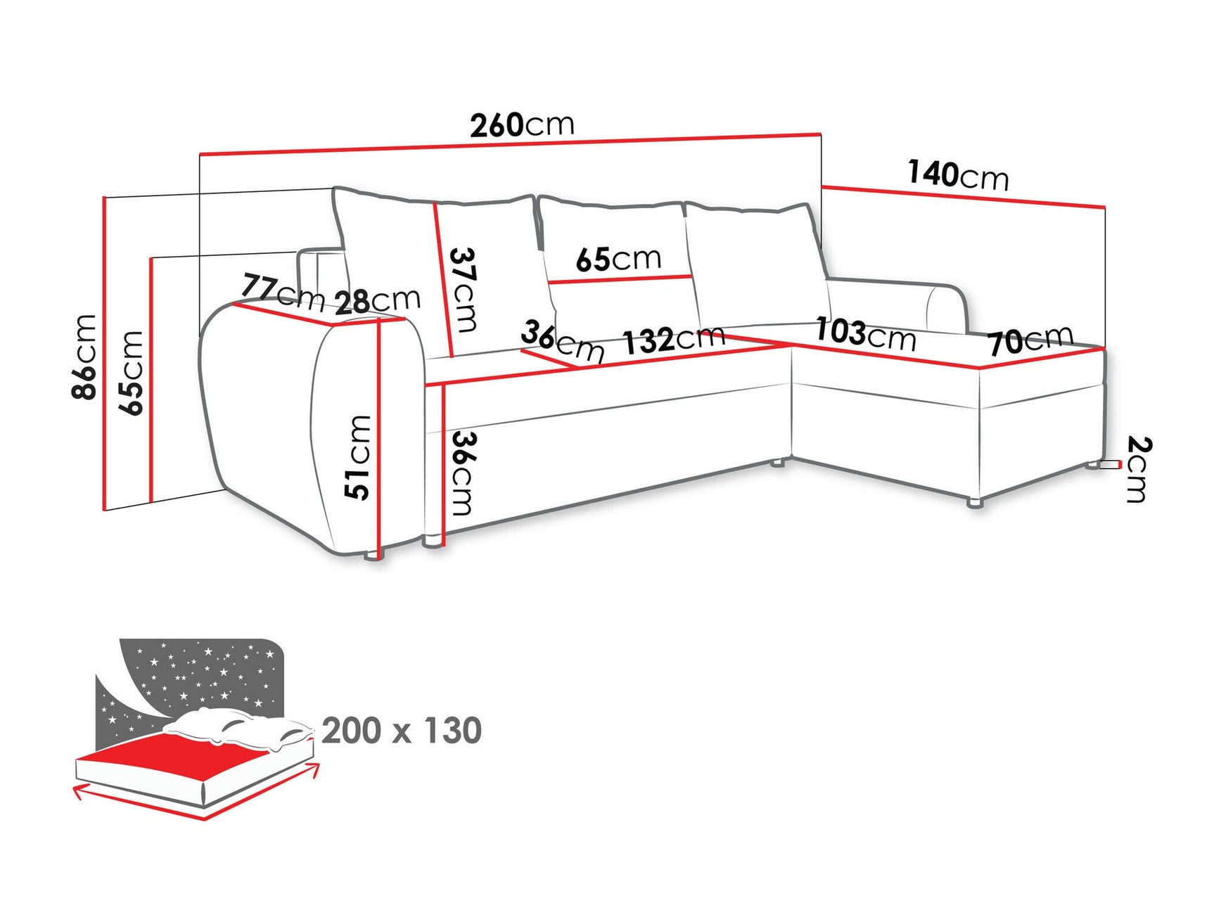 Hjørnesofa Memphis 148