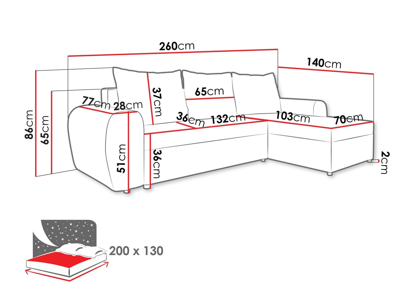 Hjørnesofa Memphis 148
