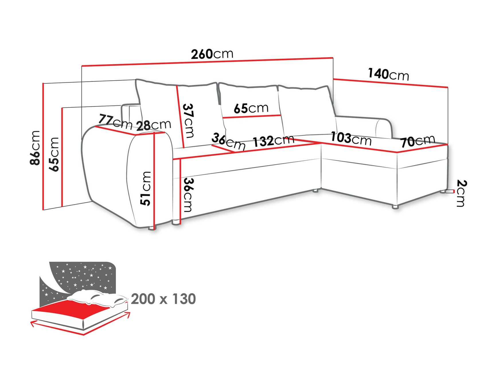 Hjørnesofa Memphis 148