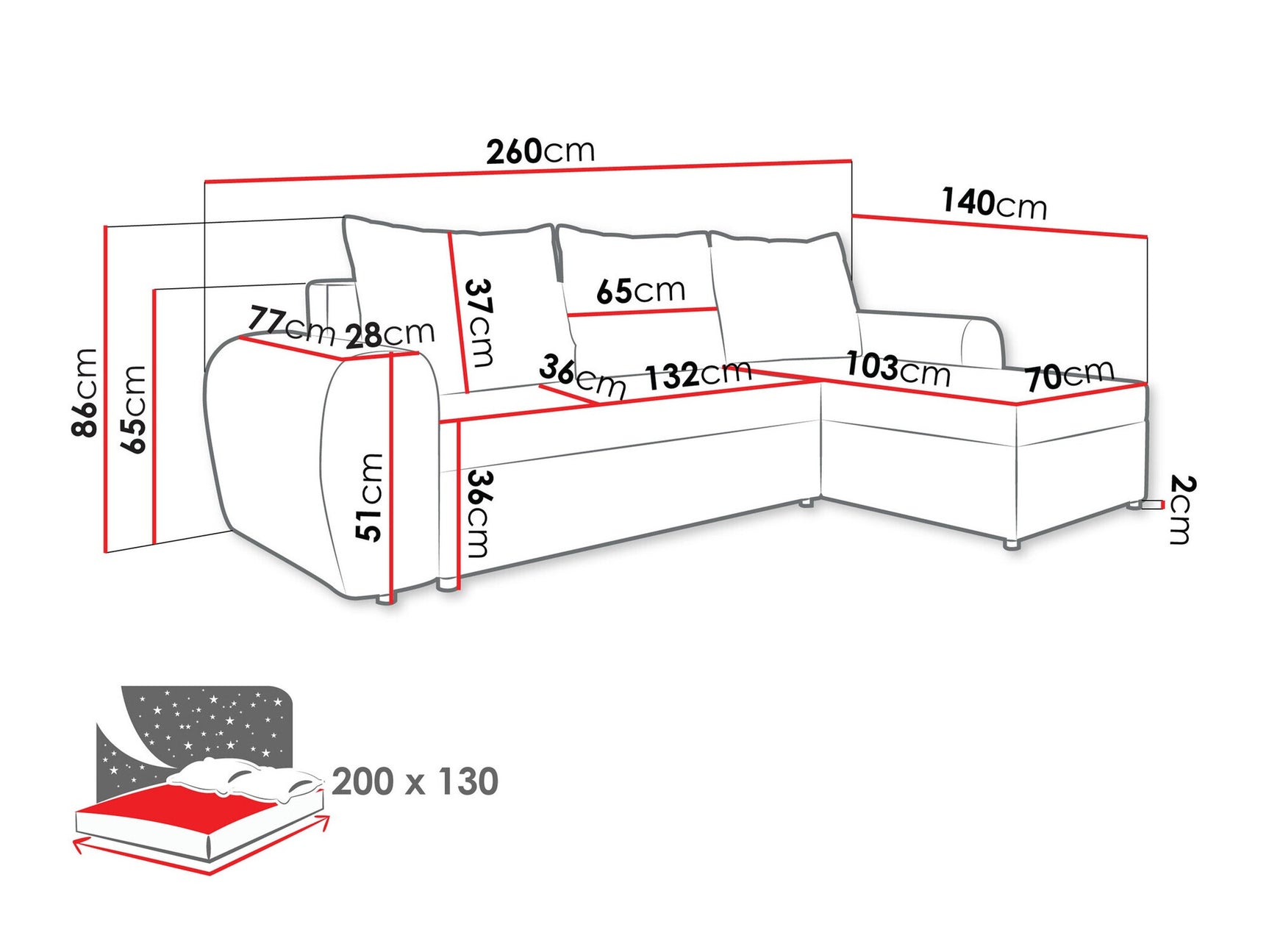 Hjørnesofa Memphis 148