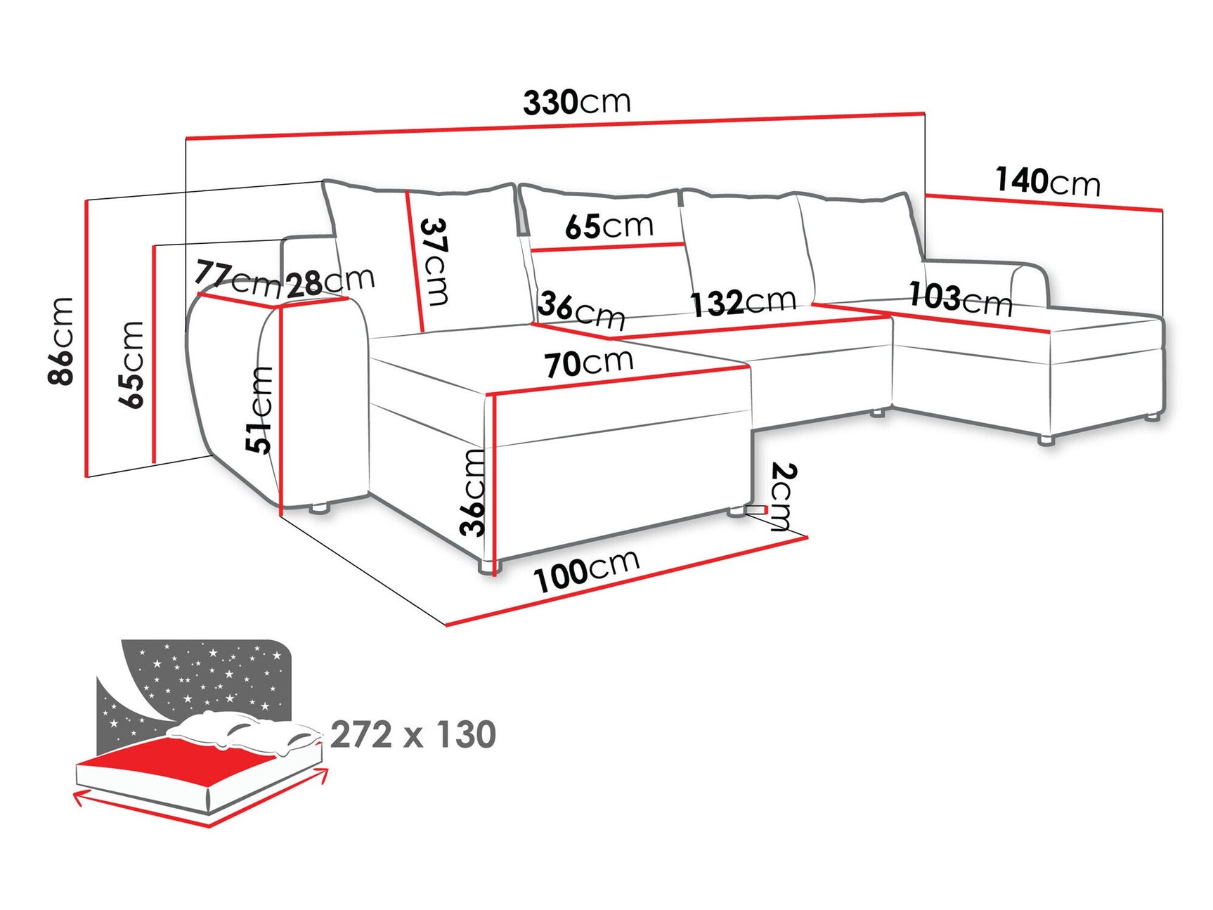 Hjørnesofa Memphis 149