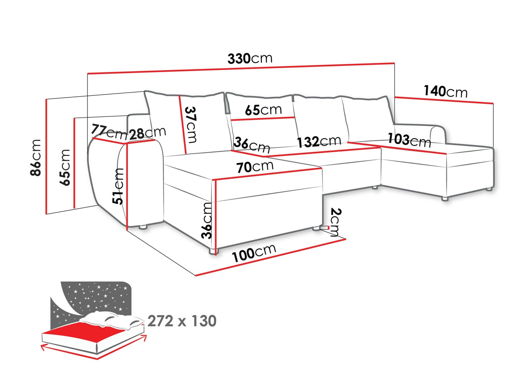 Hjørnesofa Memphis 149