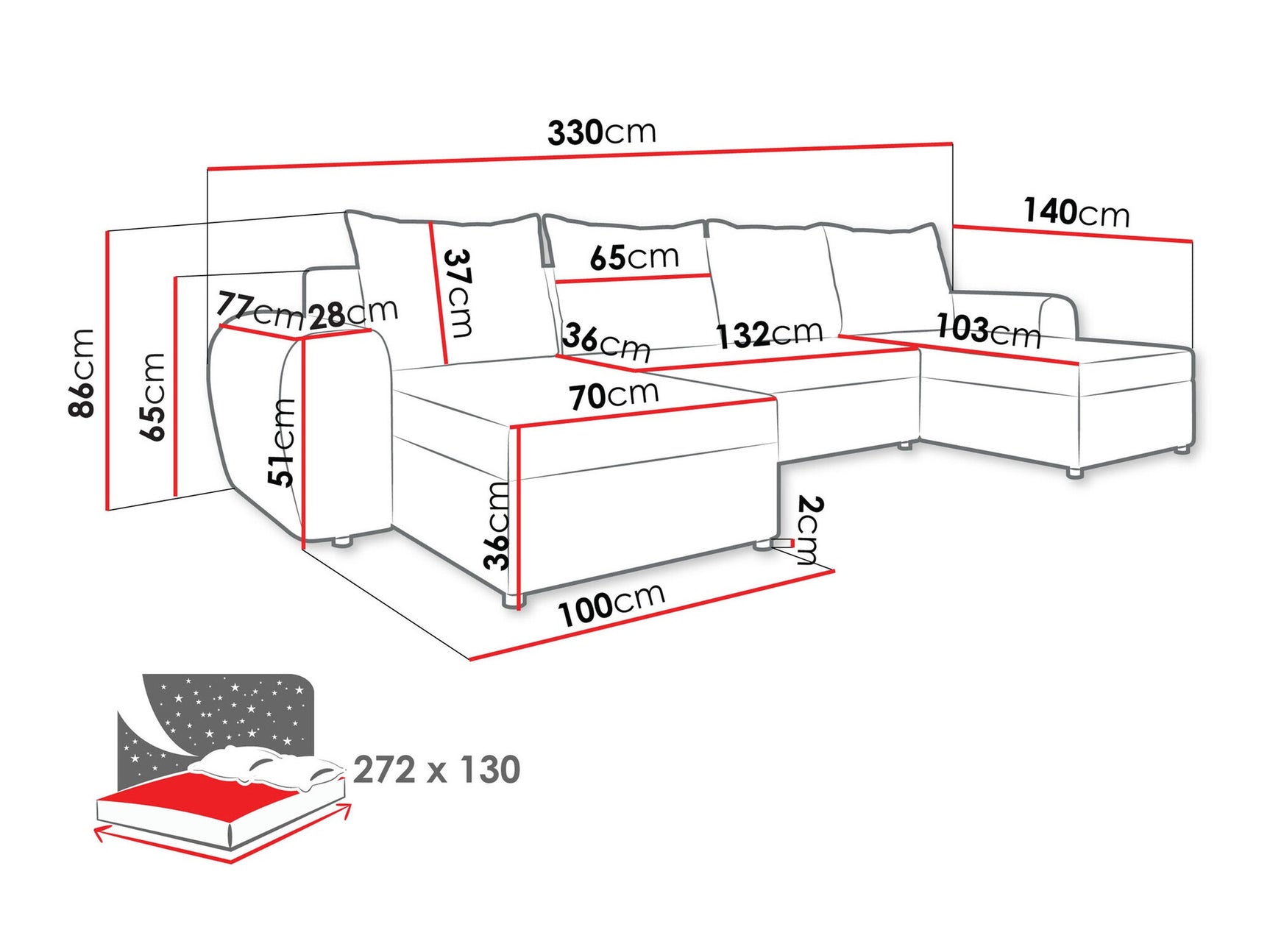 Hjørnesofa Memphis 149