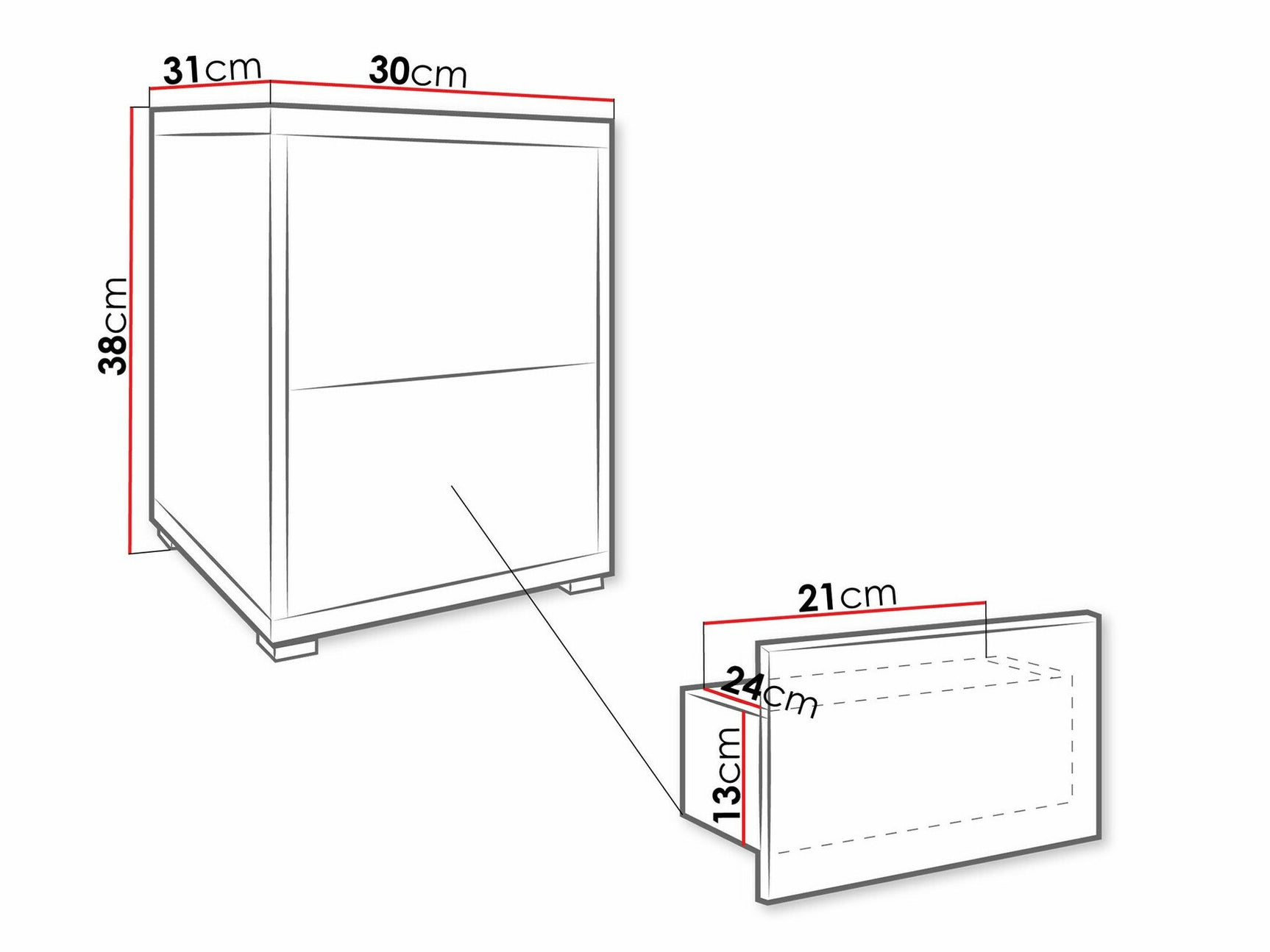 Sengebord Comfivo A115