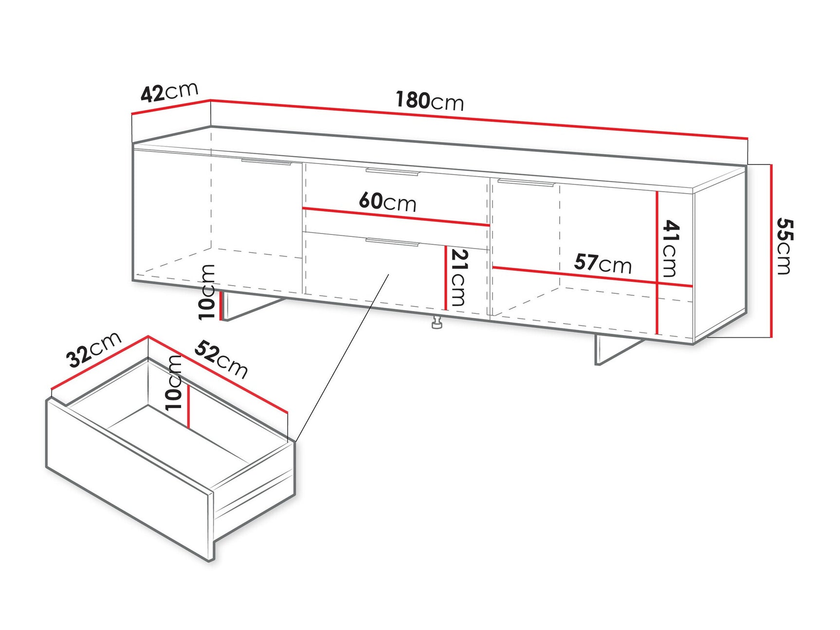 TV stand Charlotte AF107