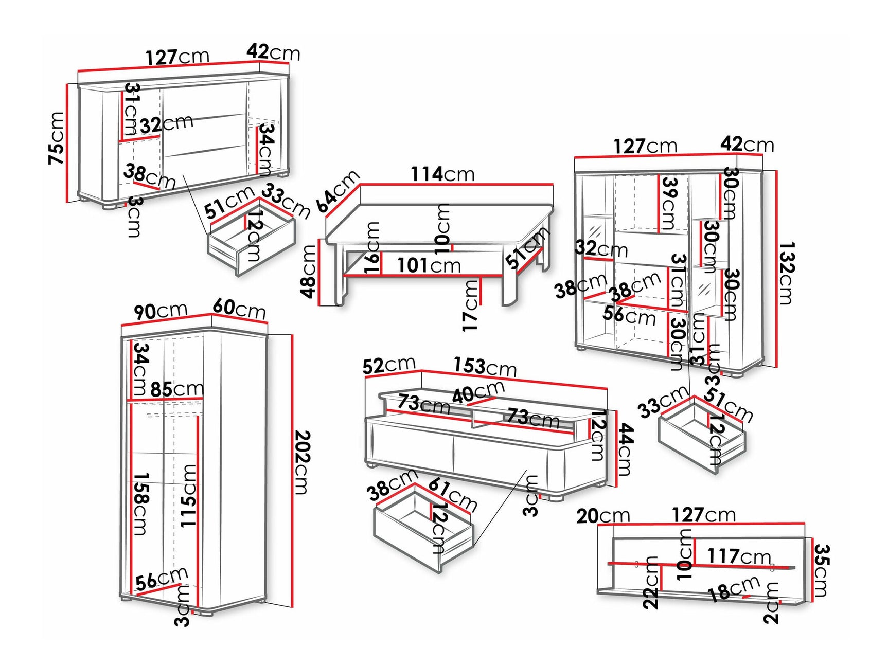 Living room set Toledo AG107