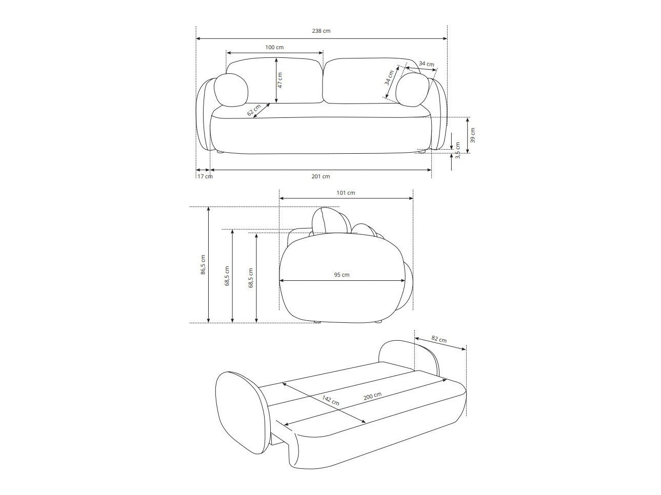 Sovesofa Kingston 139