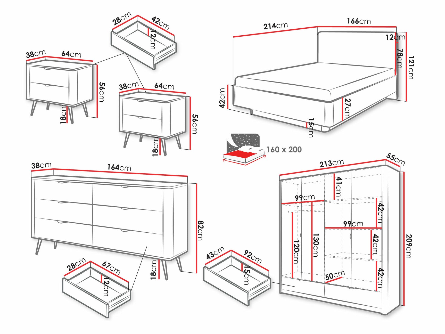 Bedroom set Kingston AC114