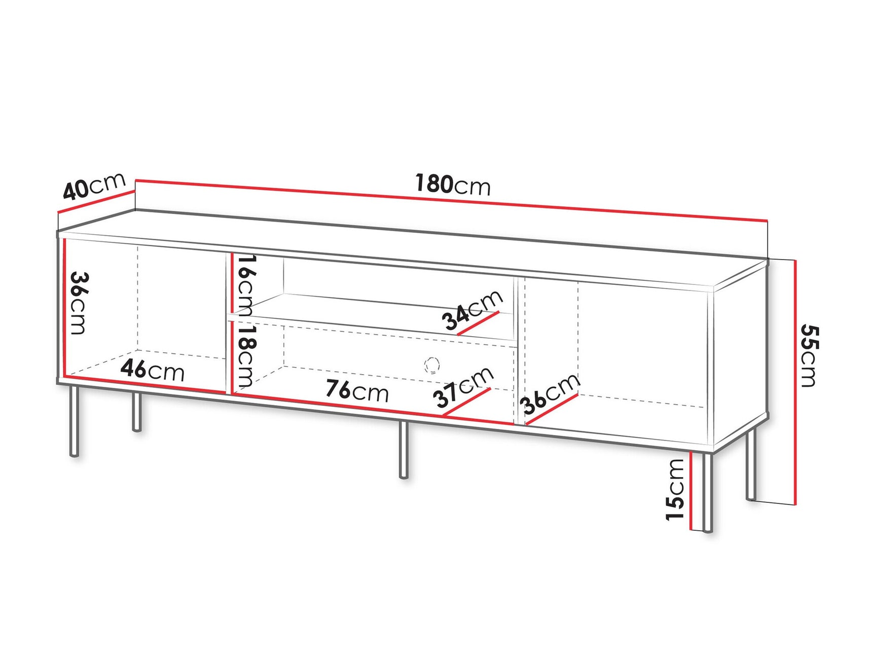 TV stand Charlotte AG105