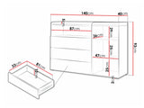 Chest of drawers Domcali 107