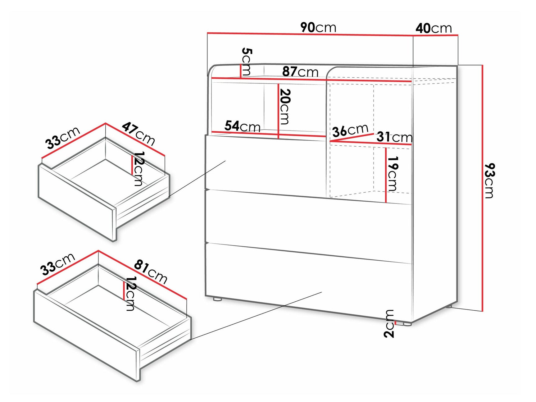 Chest of drawers Domcali 109