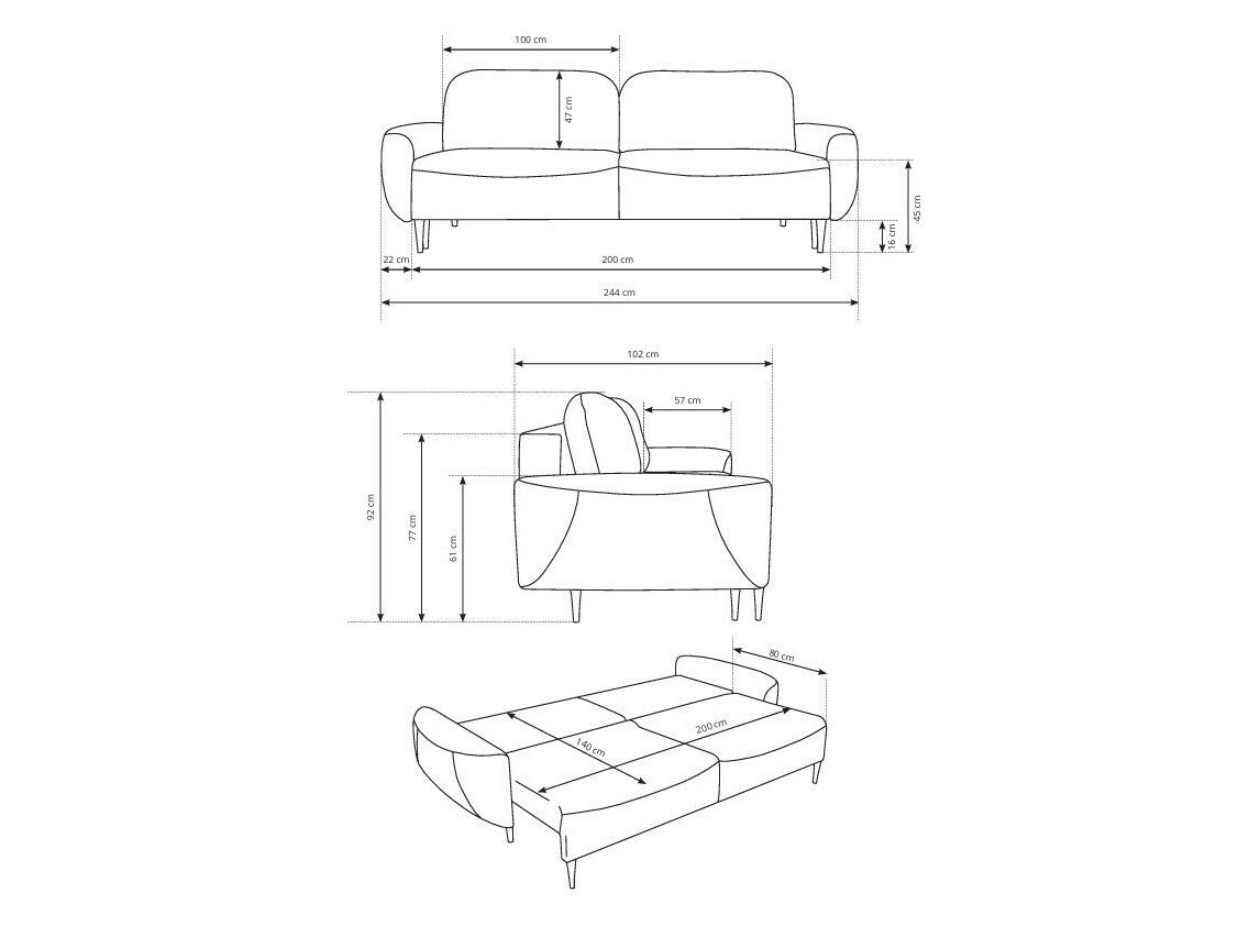 Sovesofa Kingston 142