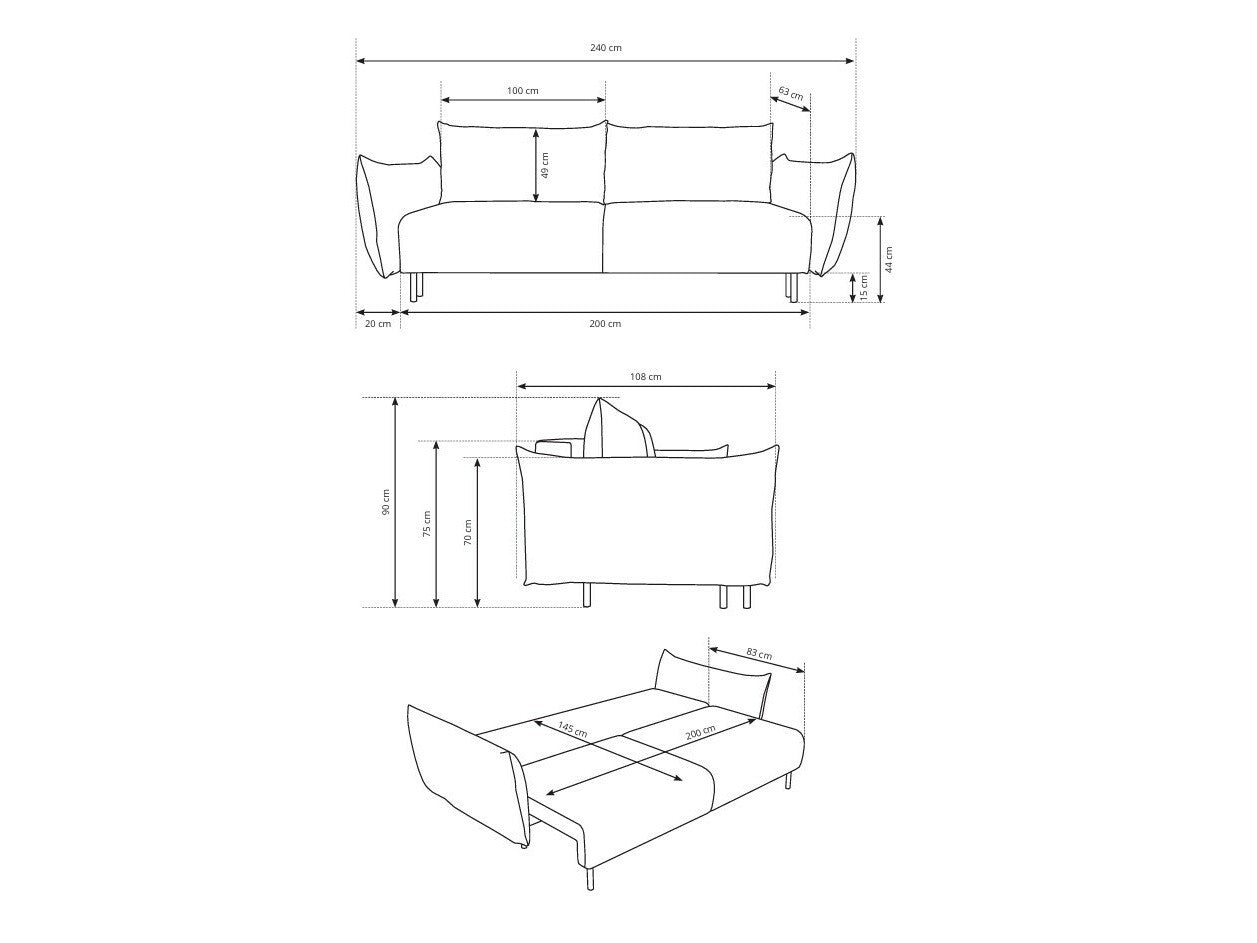 Sovesofa Kingston 131