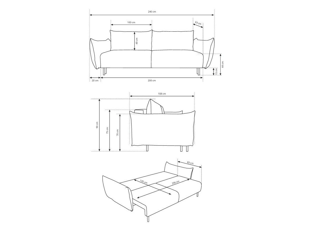 Sovesofa Kingston 131