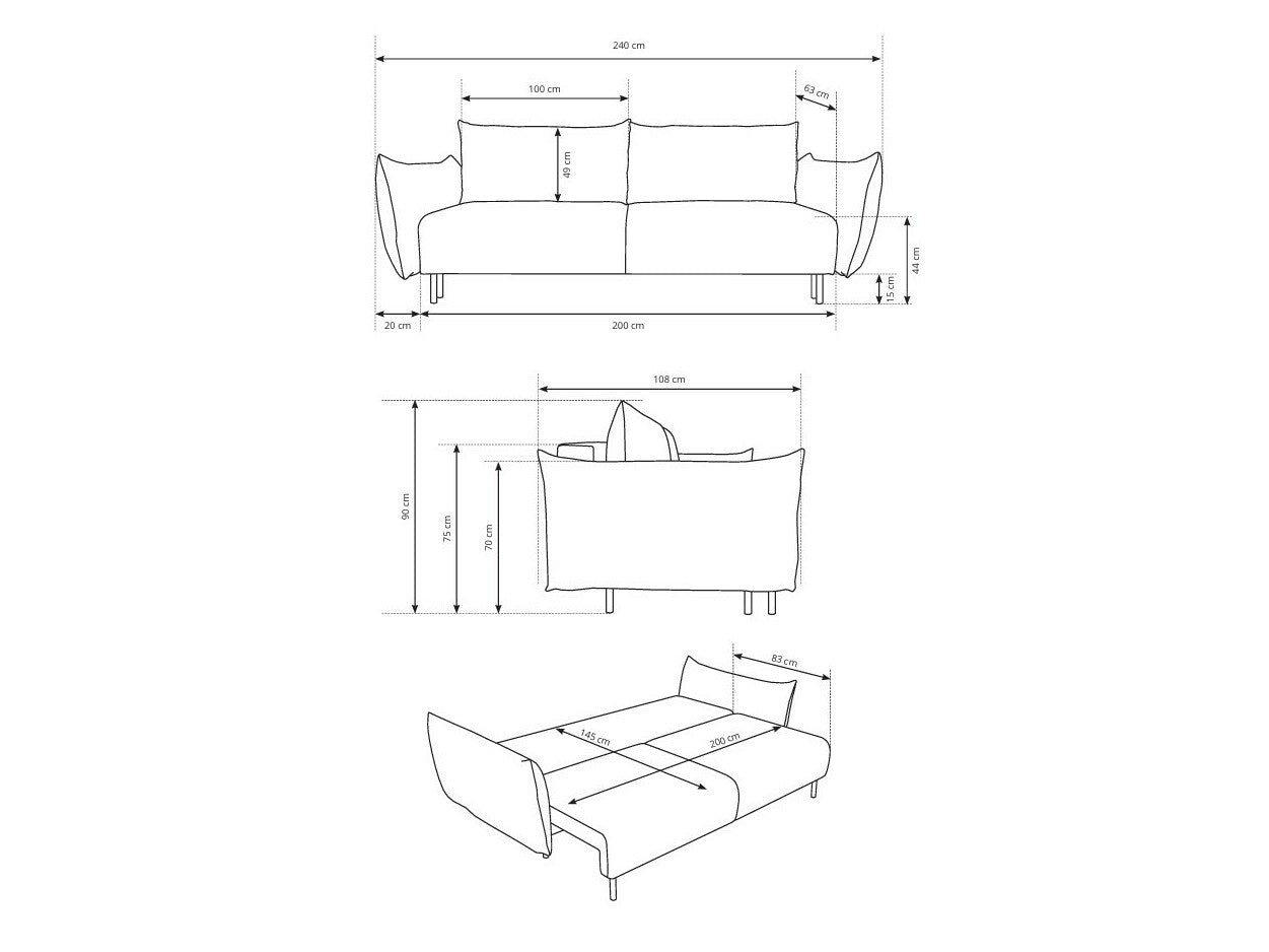 Sovesofa Kingston 131