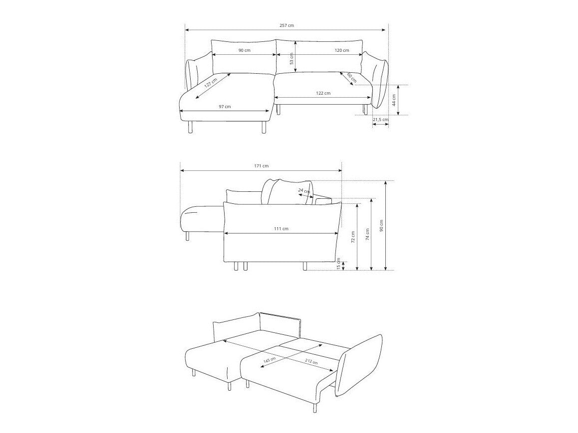 Hjørnesofa Kingston 145