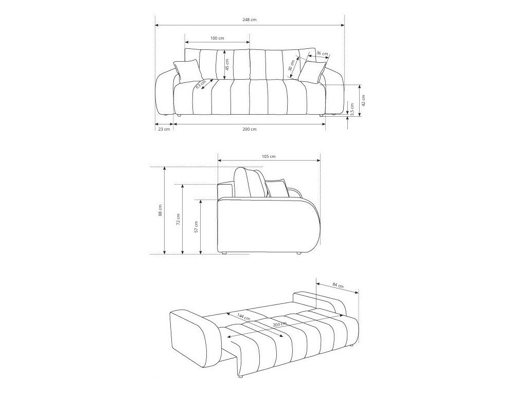 Sovesofa Kingston 148