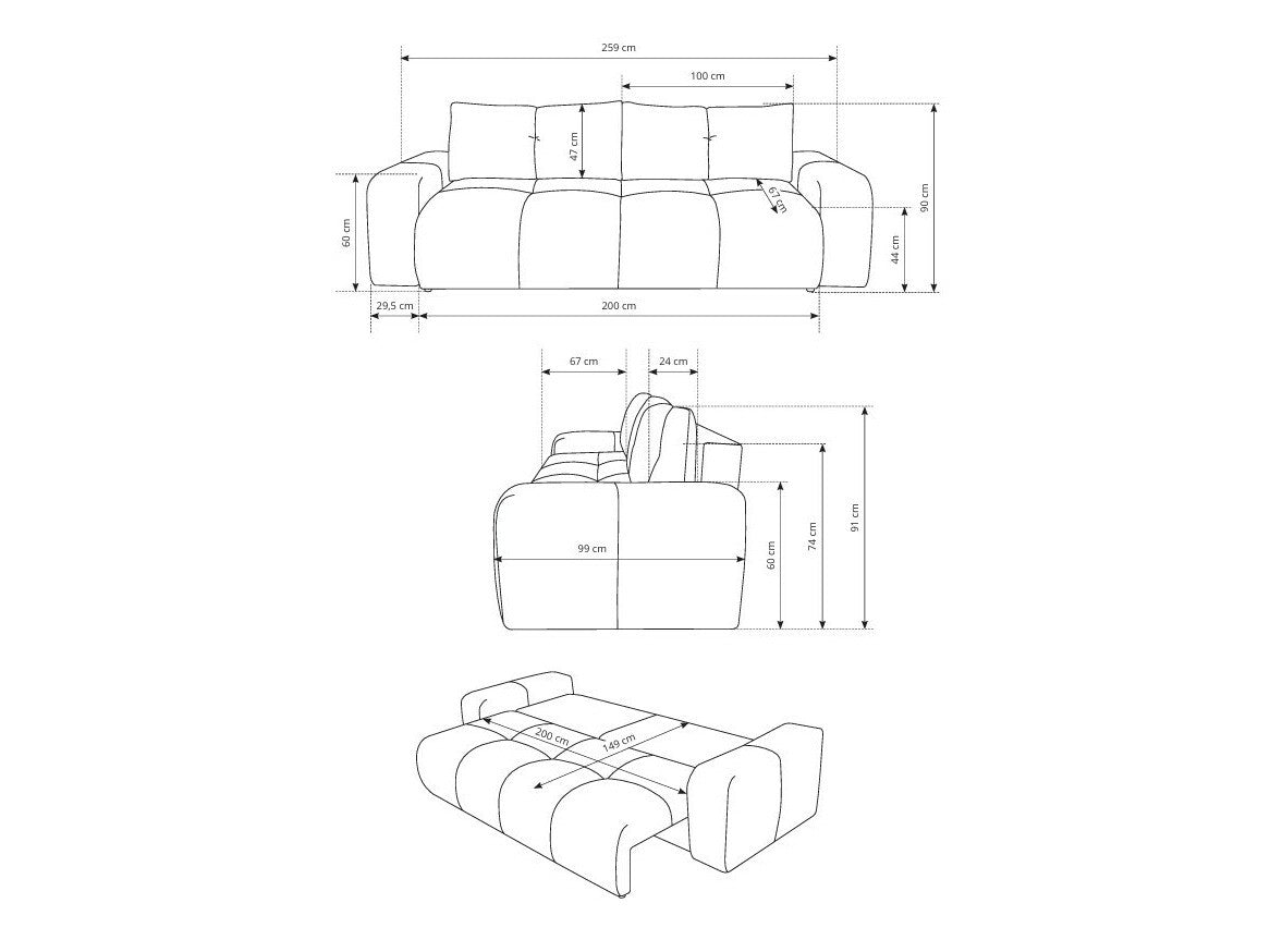 Sovesofa Kingston 154
